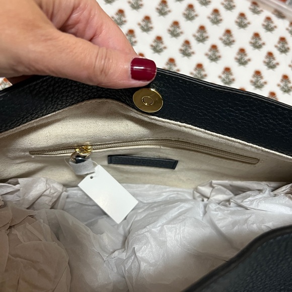 NEW! No Monogram Mark & Graham Build Your Bag Hobo Bag Large Leather and Linen - Picture 8 of 9